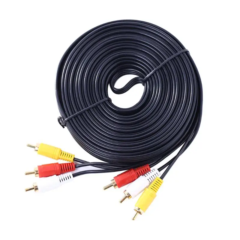 Лидер продаж 10 м/5 м/3 м/1 5 м 3 RCA видео кабель композитный штекер 3RCA аудио av провод