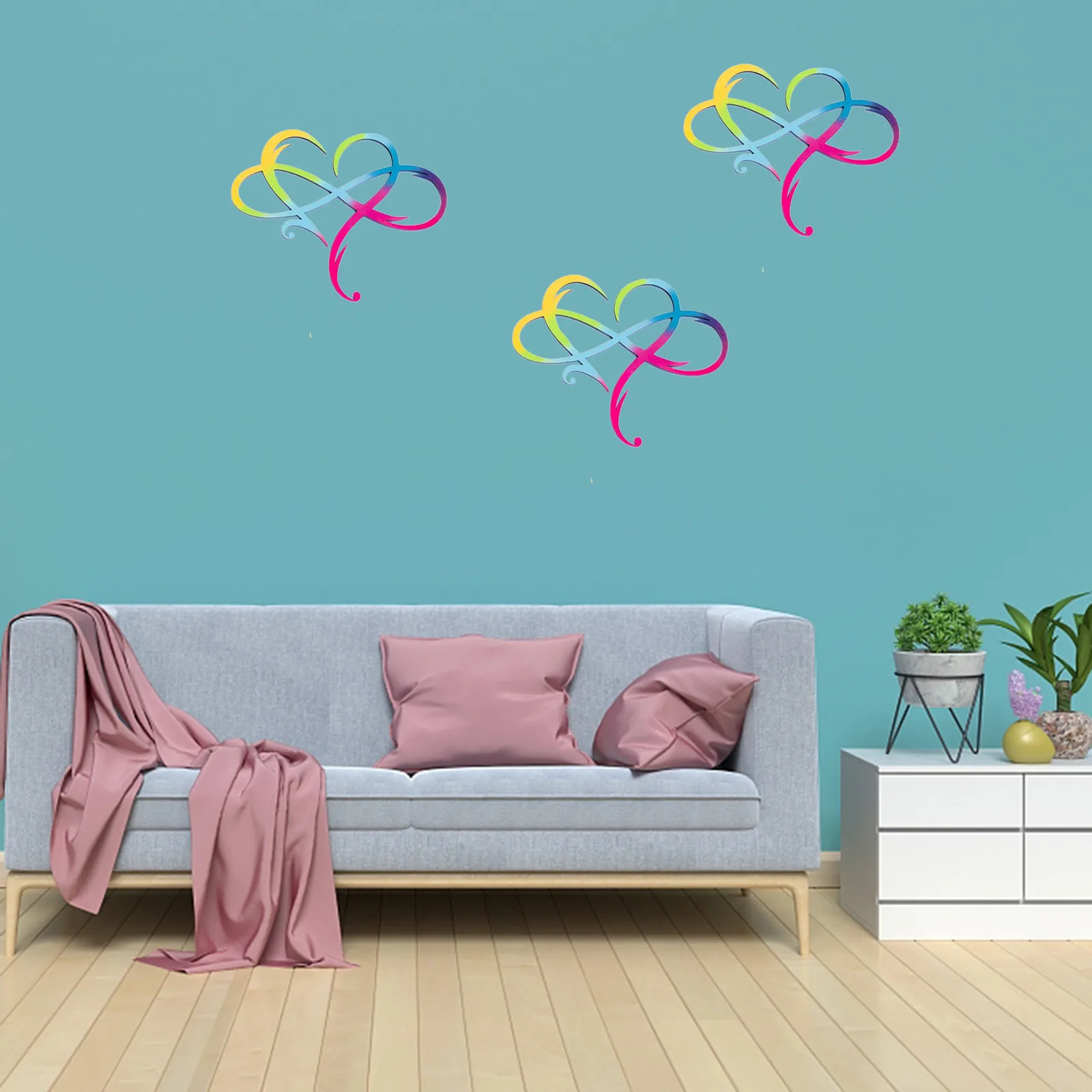 

Wall Stickers Infinite Love Decal Heart Art Home Window Glass Living Room Sticker Bedroom Decor Wall Sticker Decorations