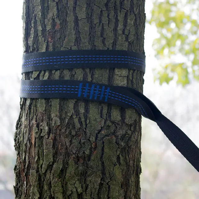 Sangle de hamac 200x2.5cm, ensemble de 2 pièces, ceinture de suspension,  très solide, marguerite, corde d'arbre avec boucle pour tente