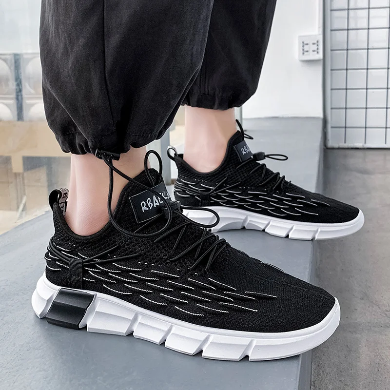 Кроссовки мужские сетчатые на шнуровке повседневные дышащие легкие сникерсы