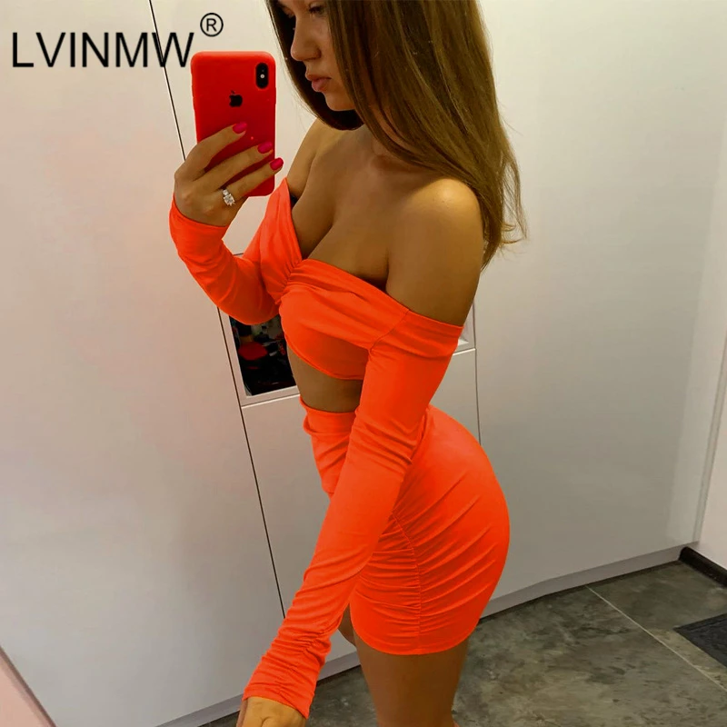 Женский комплект из двух предметов LVINMW однотонный укороченный топ с длинными