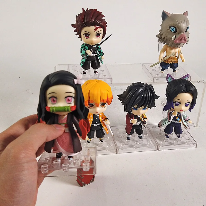 

Demon Slayer Kamado Tanjirou Nezuko Hashibira Inosuke Agatsuma Zenitsu Tomioka Giyuu Kochou Shinobu PVC Action Figures Toys