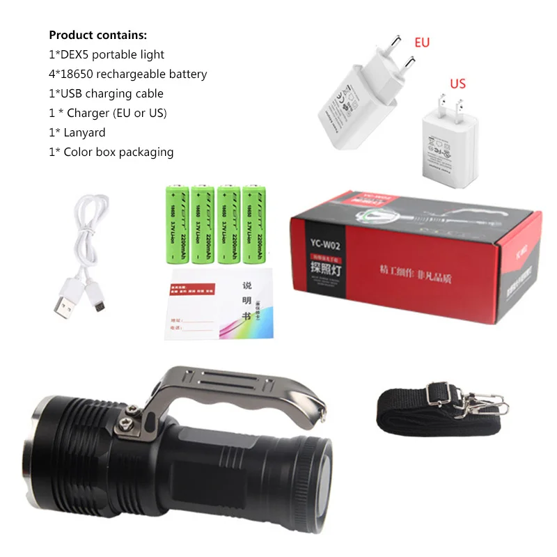 Походный светильник светодиодный фонарь Cree xhp50 с прямой зарядкой 4*18650 на батарейках светодиодный перезаряжаемый светильник-вспышка портативные фонари - Мощность в ваттах: Battery Charger