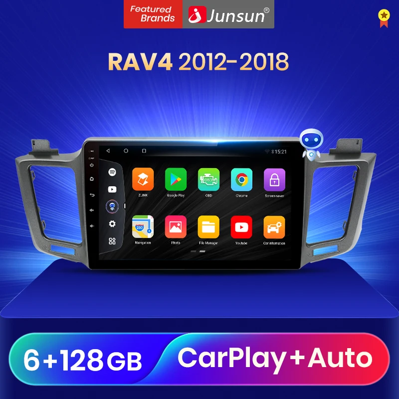 Автомагнитола Junsun V3Pro мультимедийный проигрыватель на Android 10 с голосовым