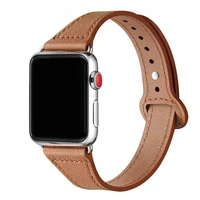 leather loop strap for apple watch band 45mm 44 mm 40mm iwatch band 42mm 38 mm slim genuine leather watchband bracelet se 4 3 7