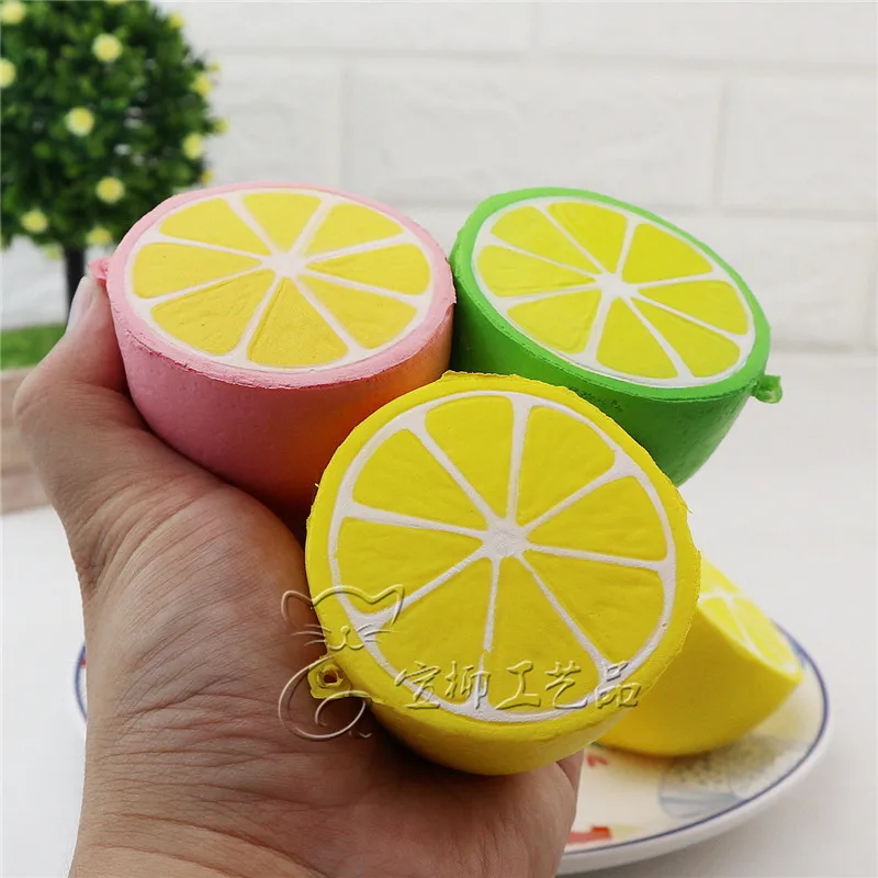 Лимон мягкая имитация фруктов полумедленно восстанавливающая форму Мягкая