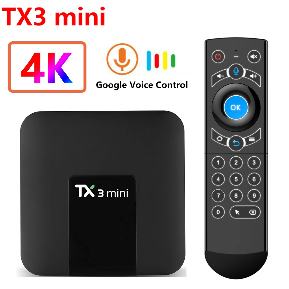 TX3 Мини WIFI Android 8 0 TV Box Amlogic S905W 8G/16G Smart 4K Поддержка Netflix для Европы США