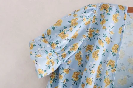 Новинка Женская милая Повседневная блуза с цветочным принтом женская рубашка