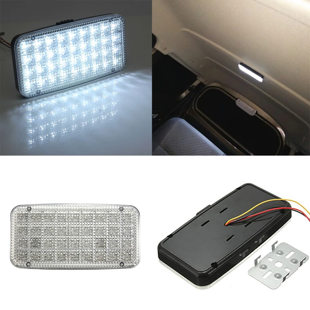 

Car Indoor Ceiling Dome Roof Lamp Interior White 12V 36-LED Rectangle Light Boat Caravan Reading Lights Auto Camper Trailer