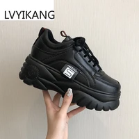 hight increase ulzzang women casual shoes woman sneakers platform wedges high heels flats loafers ladies creepers trainers