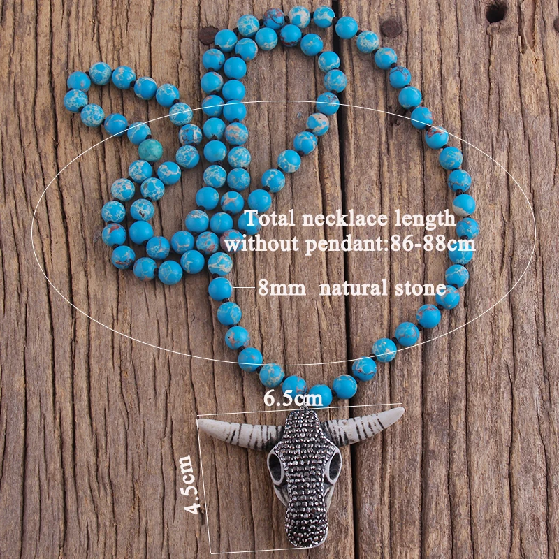 Женское Ожерелье в стиле бохо MD Очаровательная подвеска с головой быка империи