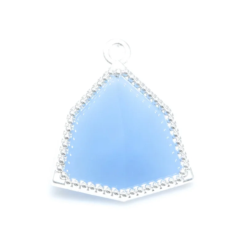 Milky Deep Blue 4 шт. треугольные хрустальные подвески DIY серьги изготовление кулон ожерелье аксессуары-фурнитура серьги амулеты ювелирные изделия аксессуары - Окраска металла: Milky Deep Blue