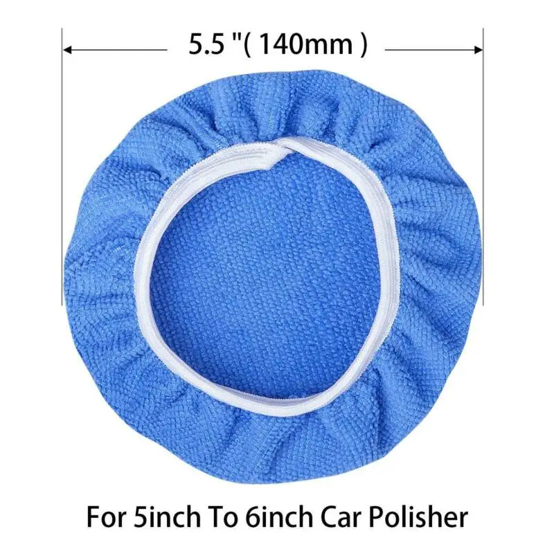 

Car Buffing Pads Polishing Waxing 5-6Inch Microfiber Bonnet Light Blue