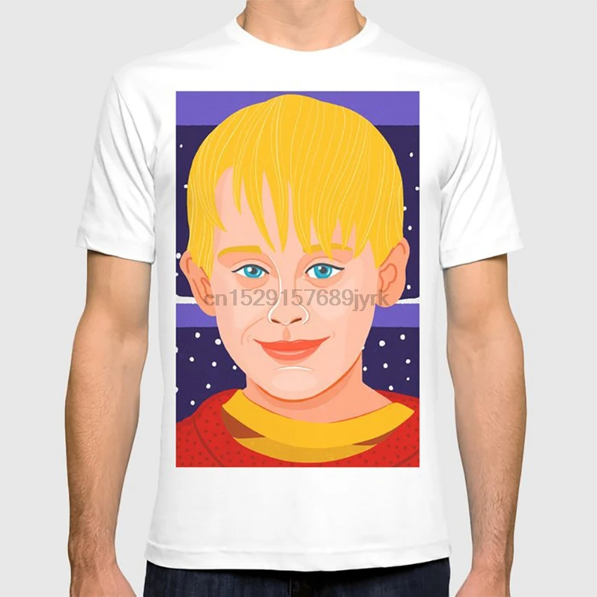 Футболка для дома один иллюстратор портрет macaulay culkin Home Alone Джон Хьюз фильм 90s