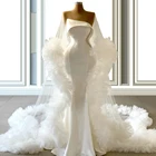 Роскошное женское свадебное платье для невесты, белые фатиновые платья, вечерние платья знаменитостей, свадебные платья