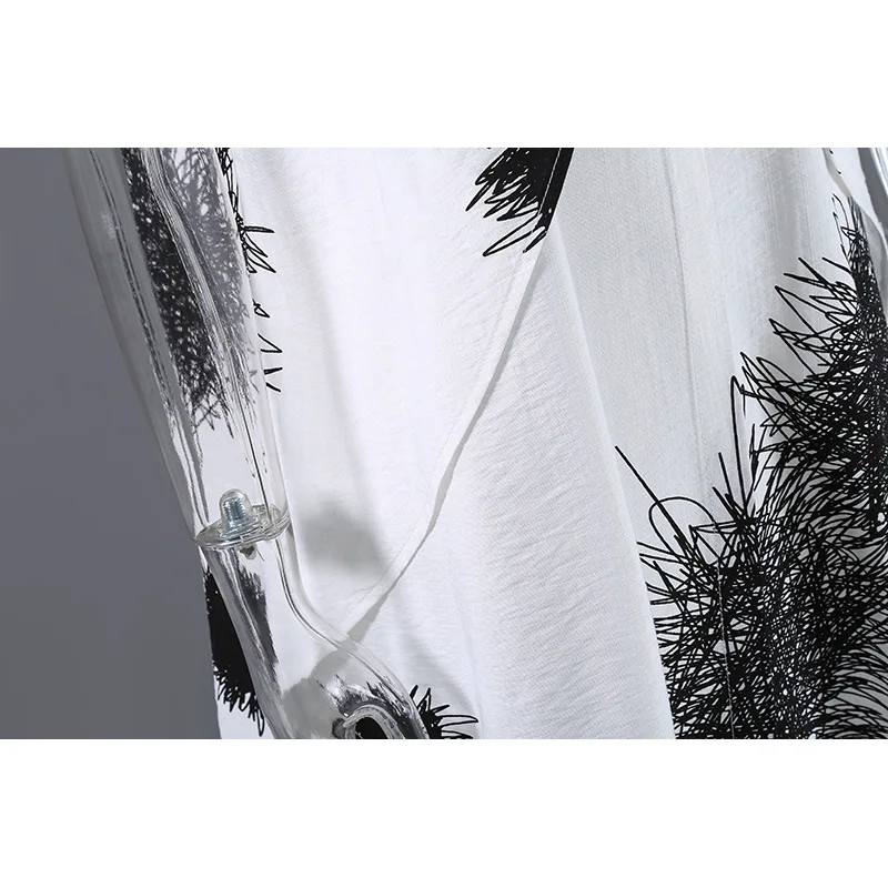 

SuperAen Spring Summer 2021 New Print Turn Down Collar Loose Short-sleeved Shirt Women Tops