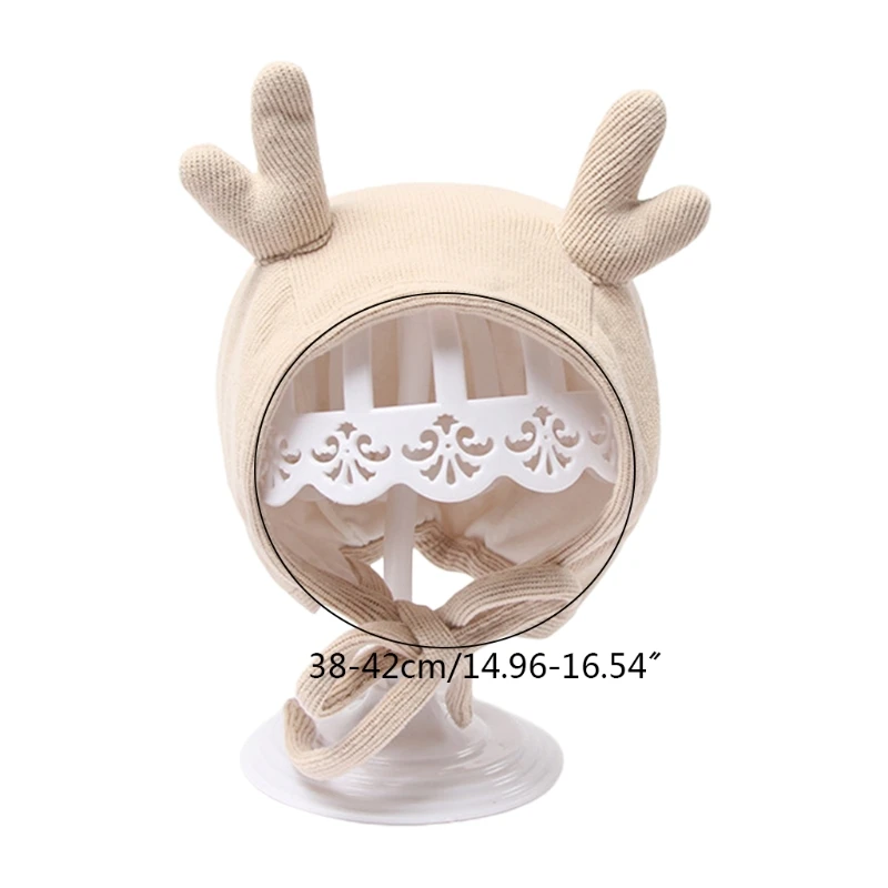 

Autumn Winter Warm Baby Cute Elk Ear Beanie Cap Ear Protection Solid Color Hat