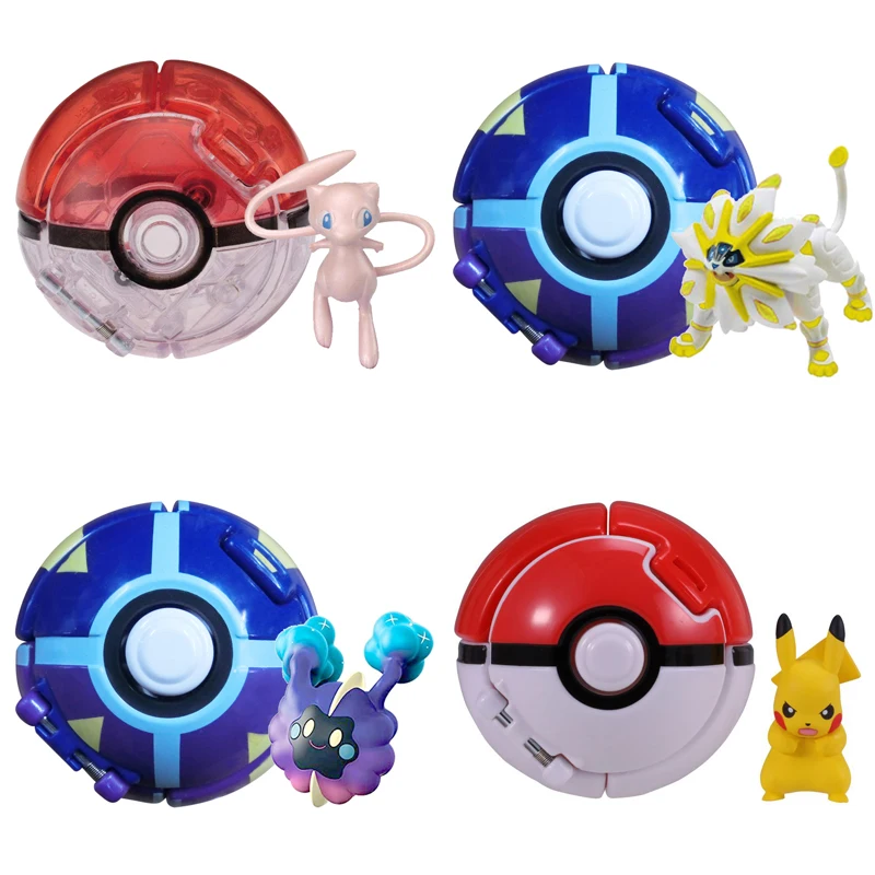 

Pokemon Deformed Poke Ball Beast Ball Solgaleo Mewtwo Movie & TV PVC Collection Desktop Ornaments