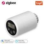 Термостат ZigBee с регулятором температуры, умный программируемый привод радиатора, регулятор температуры, Alexa, голосовое управление, новинка 2021