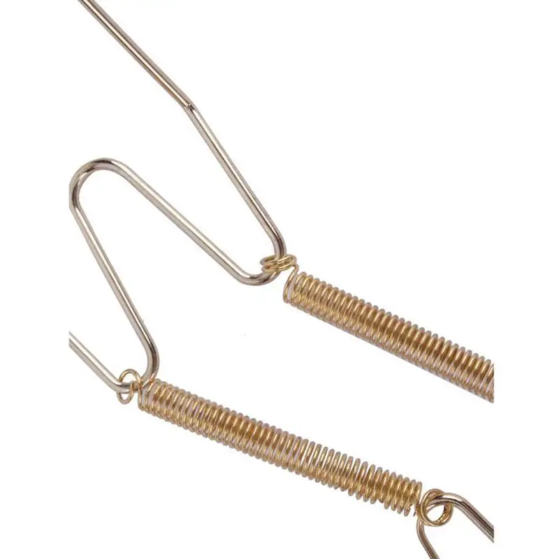 

10pcs 8 Inch Spring Style Invisible Plate Tray Dish Wire Hanger Holders Wall Decoration (Golden)
