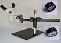 fyscope 3 35x 90x guide rail trinocular stereo zoom microscope soldering simul focal microscope led light