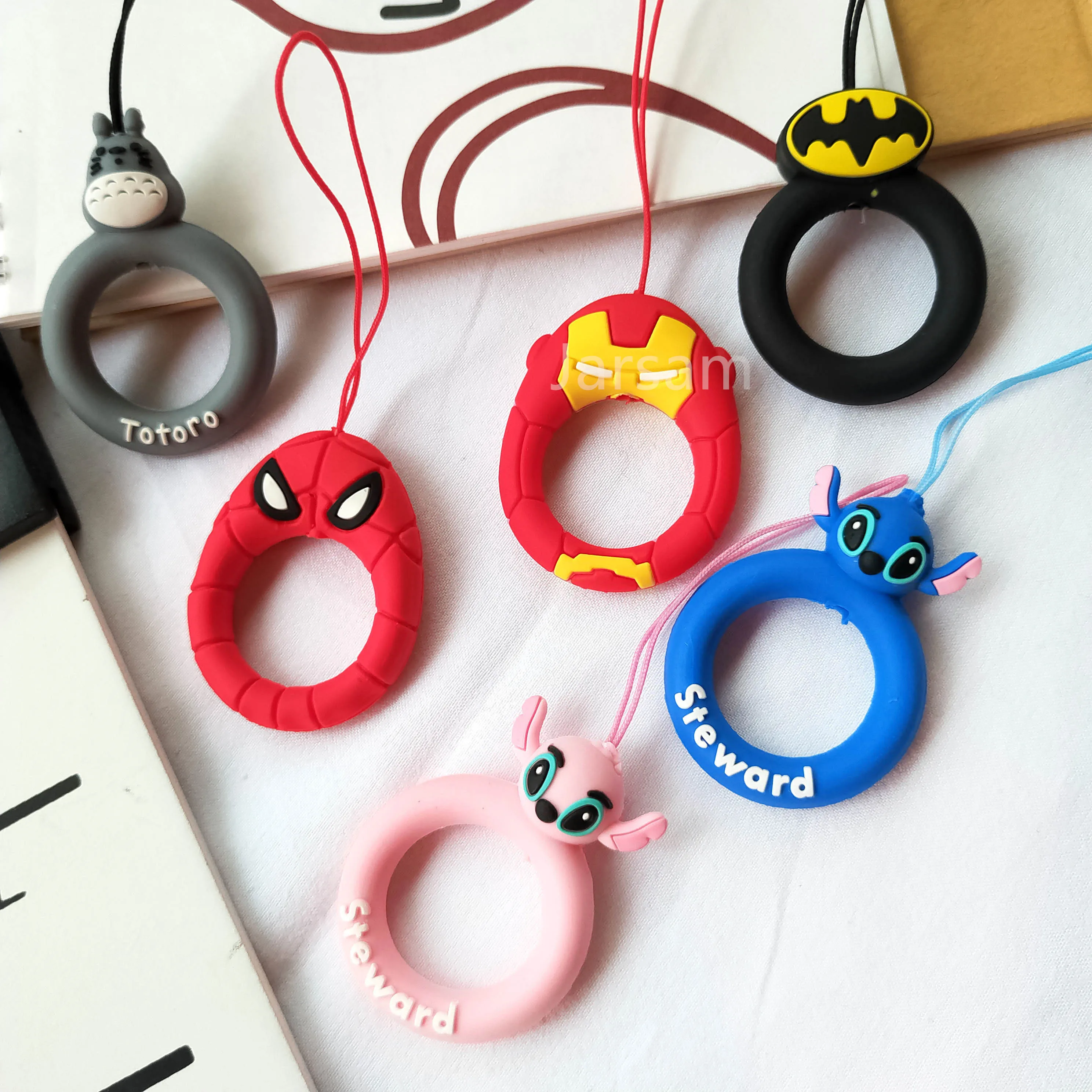 Оптовая продажа мобильный телефон милый мультфильм милое кольцо на палец