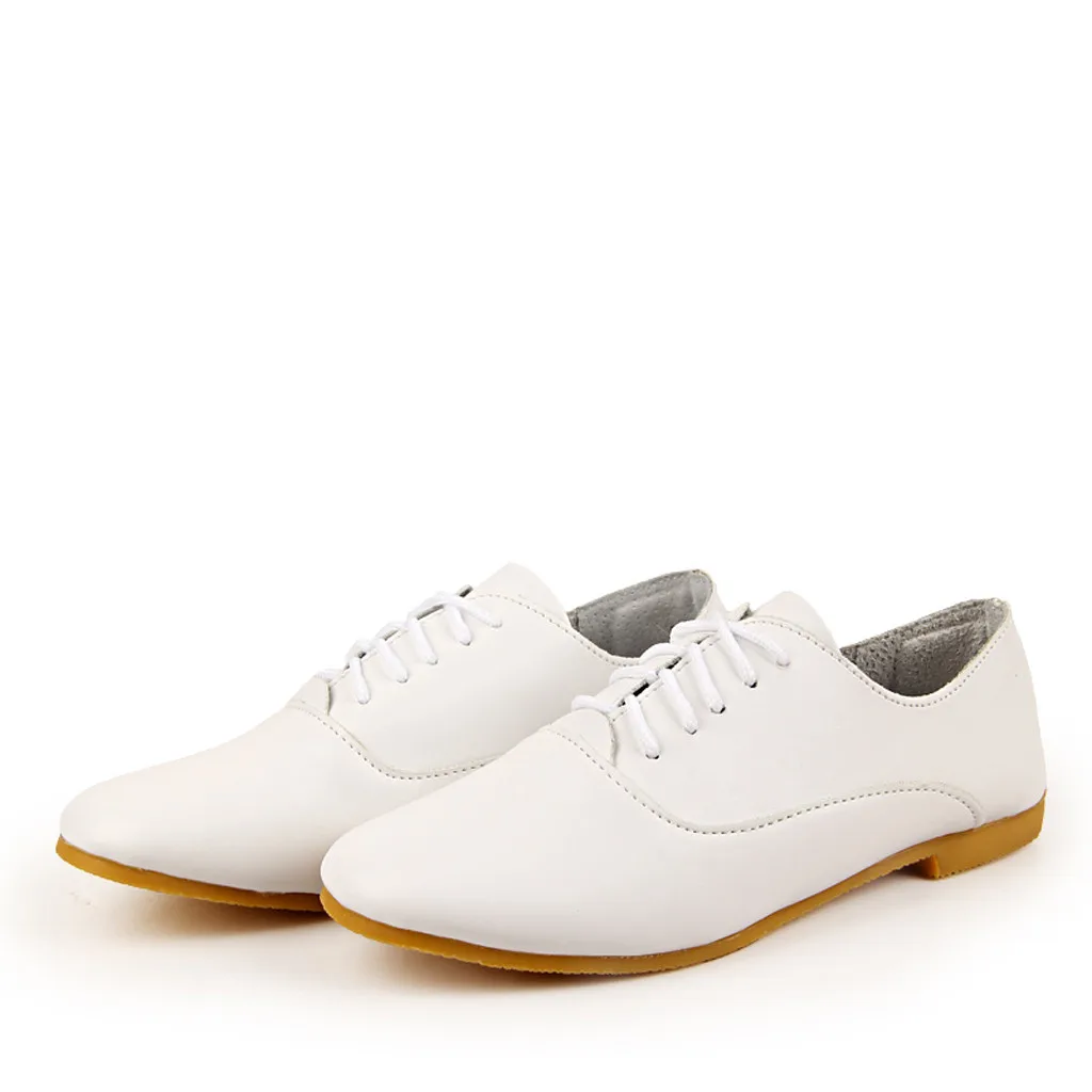 SAGACE Shoes Woman Student PU Leisure Simple Walking Sneakers Small White Casual Round Toe Flat | Обувь