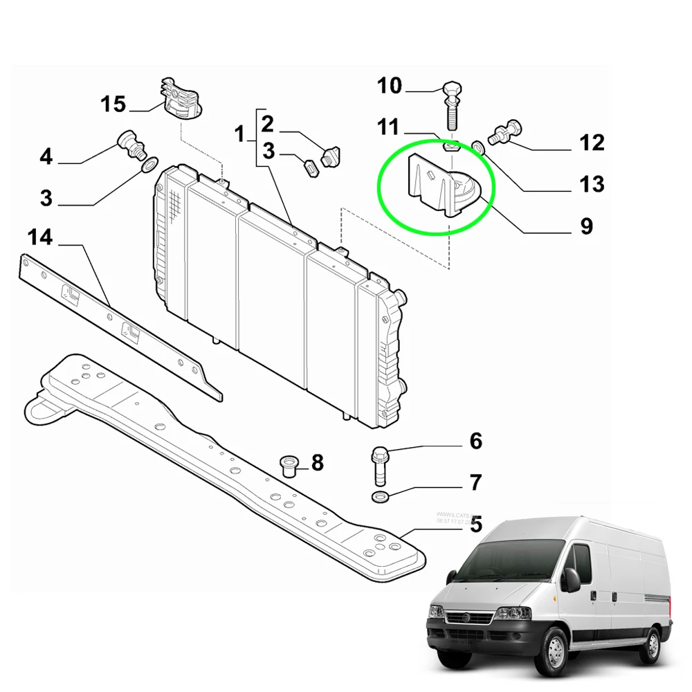 2 шт. резиновый верхний кронштейн радиатора для реле Fiat Ducato Peugeot Boxer Citroen 230 244 1994 2006