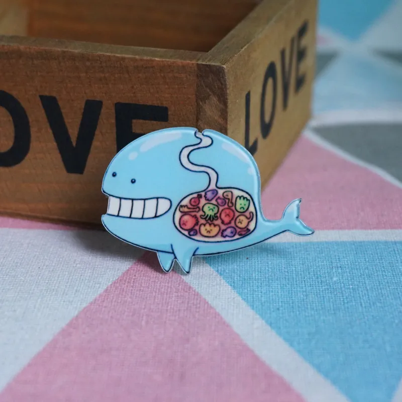 Милая маленькая брошь для женщин и мужчин Милые Акриловые броши булавка