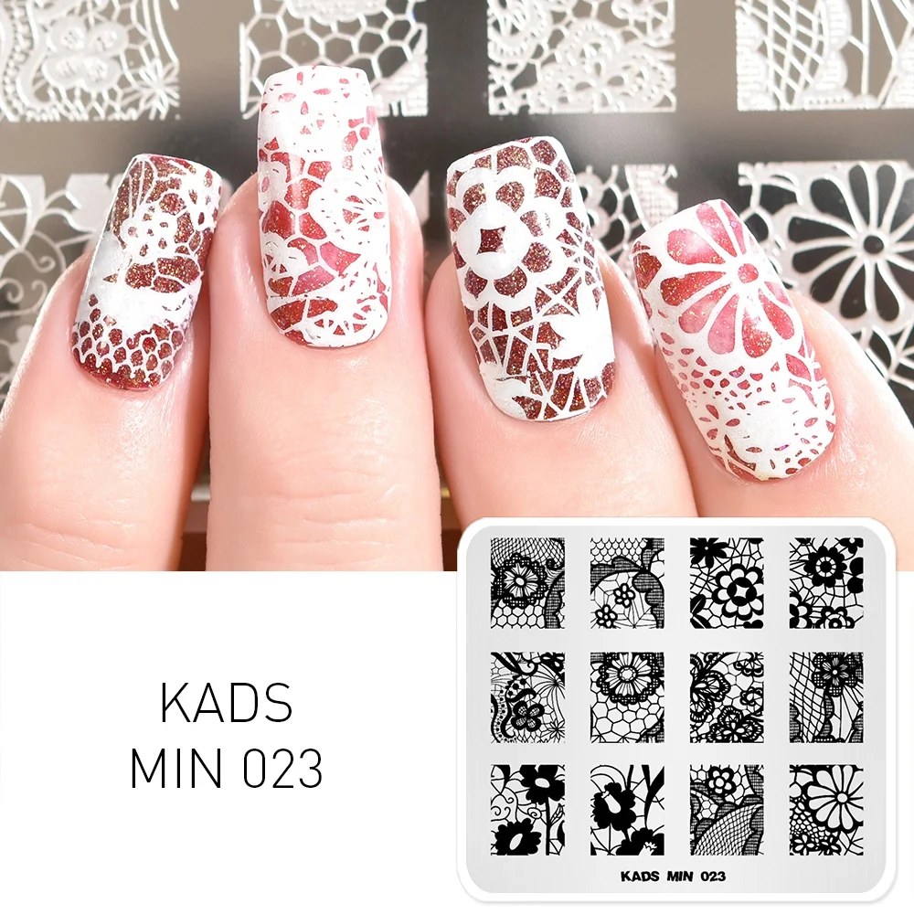 KADS Новое прибытие мин штамп милый мультфильм кружева цветок шаблон изображения
