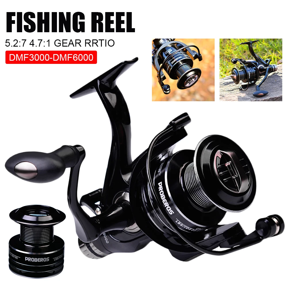 

New Metal Spool Fishing Reel 13-19KG Max Drag CNC Mechine Spinning Reel DMF3000-6000 Series Saltwater Carp Fishing Wheel 3+1BB