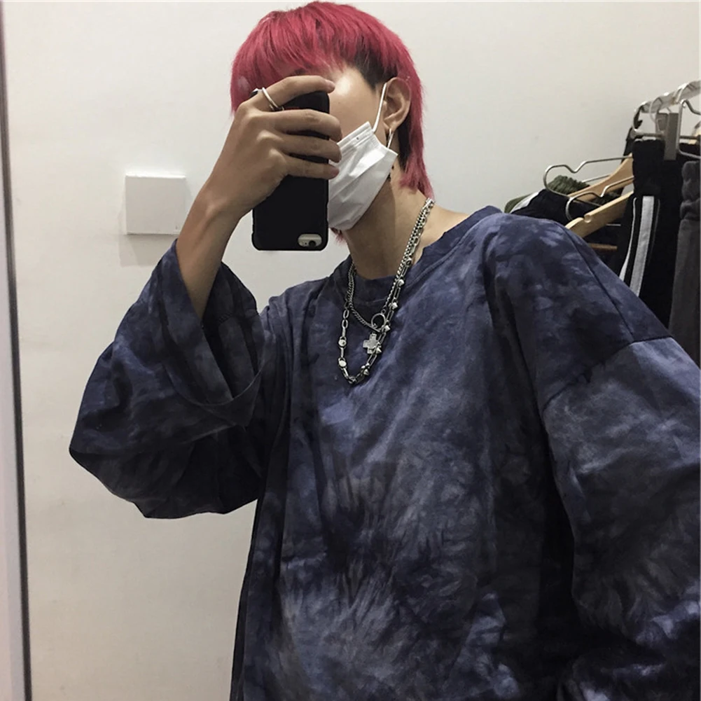 Fashion Women Autumn Long Sleeve O Neck Pullover Tie Dye Loose Sweatshirt for Women Plus Size Pullovers Autumn Hoodie