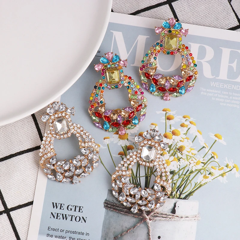 JURAN роскошные ювелирные изделия модные хрустальные большие геометрические