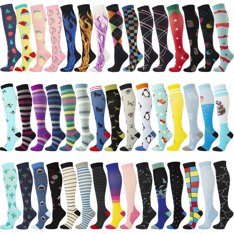 Compression Socks Running Marathon Sports Men Women Socks Nylon Leg Support Outdoor Stockings For Medical Edema Varicose Veins