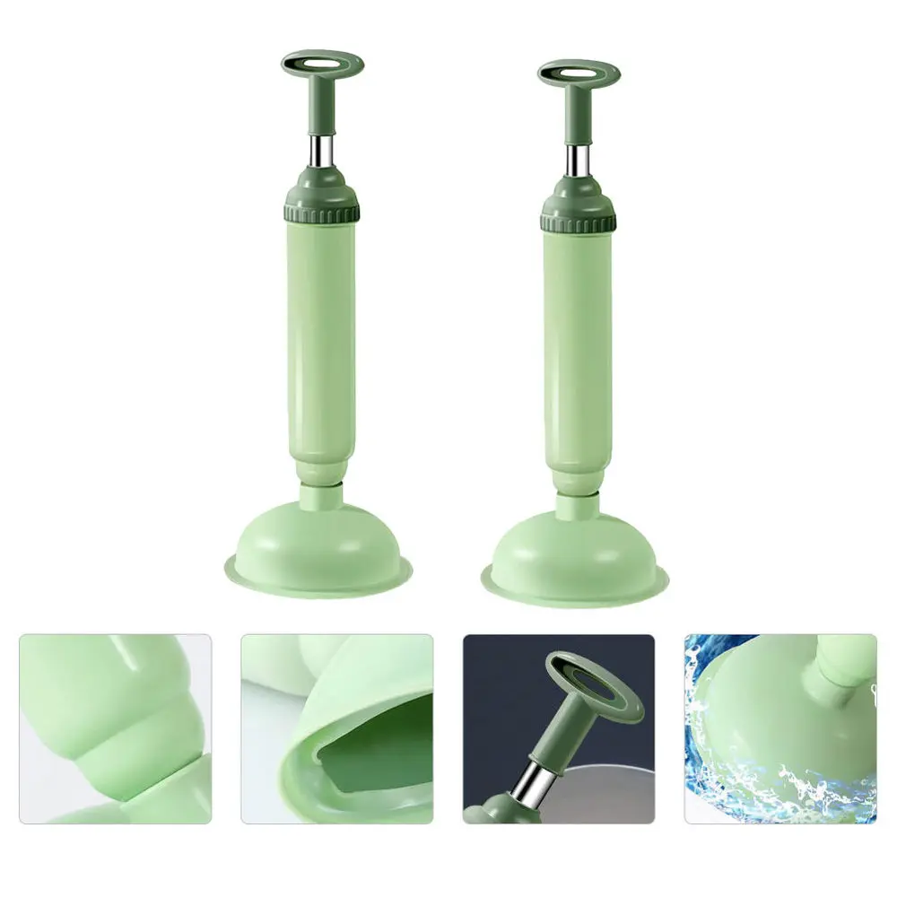 

2Pcs Household Toilet Plungers Useful Toilet Suction Cups Sewer Pipe Dredger