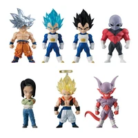 bandai genuine candy toy dragon ball adverge son goku silver hair android 17 vegeta iv q version action figure model toys