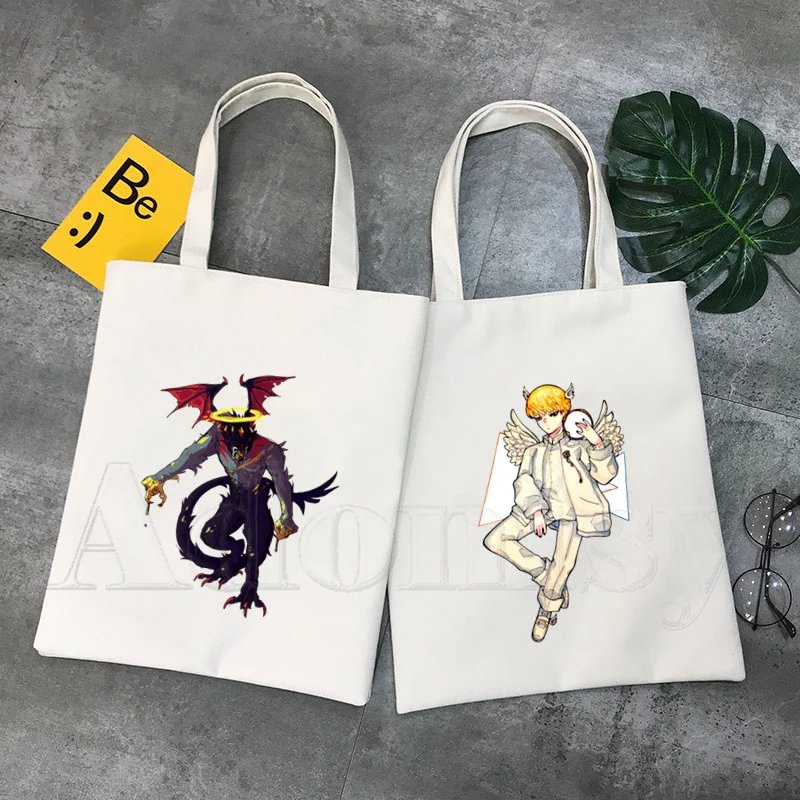 

Сумка для покупок в стиле аниме Devilman Crybaby, женская сумка-тоут, сумка для покупок из джутовой ткани на заказ
