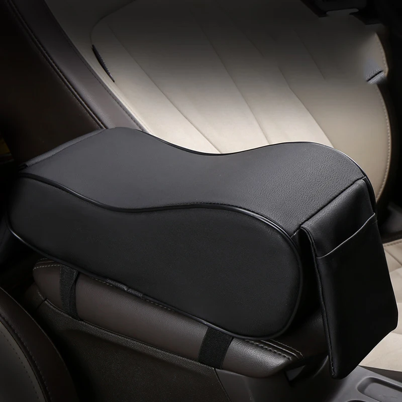Кожаный Автомобильный центральный подлокотник черная Автомобильная