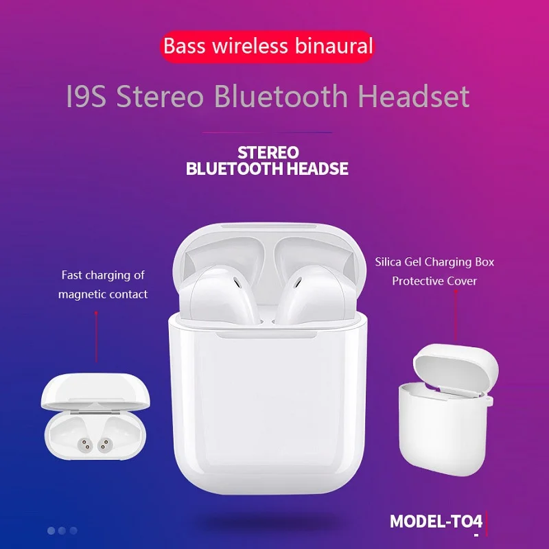 I9S TWS беспроводные Bluetooth наушники спортивные стерео для телефона с Air|Наушники и