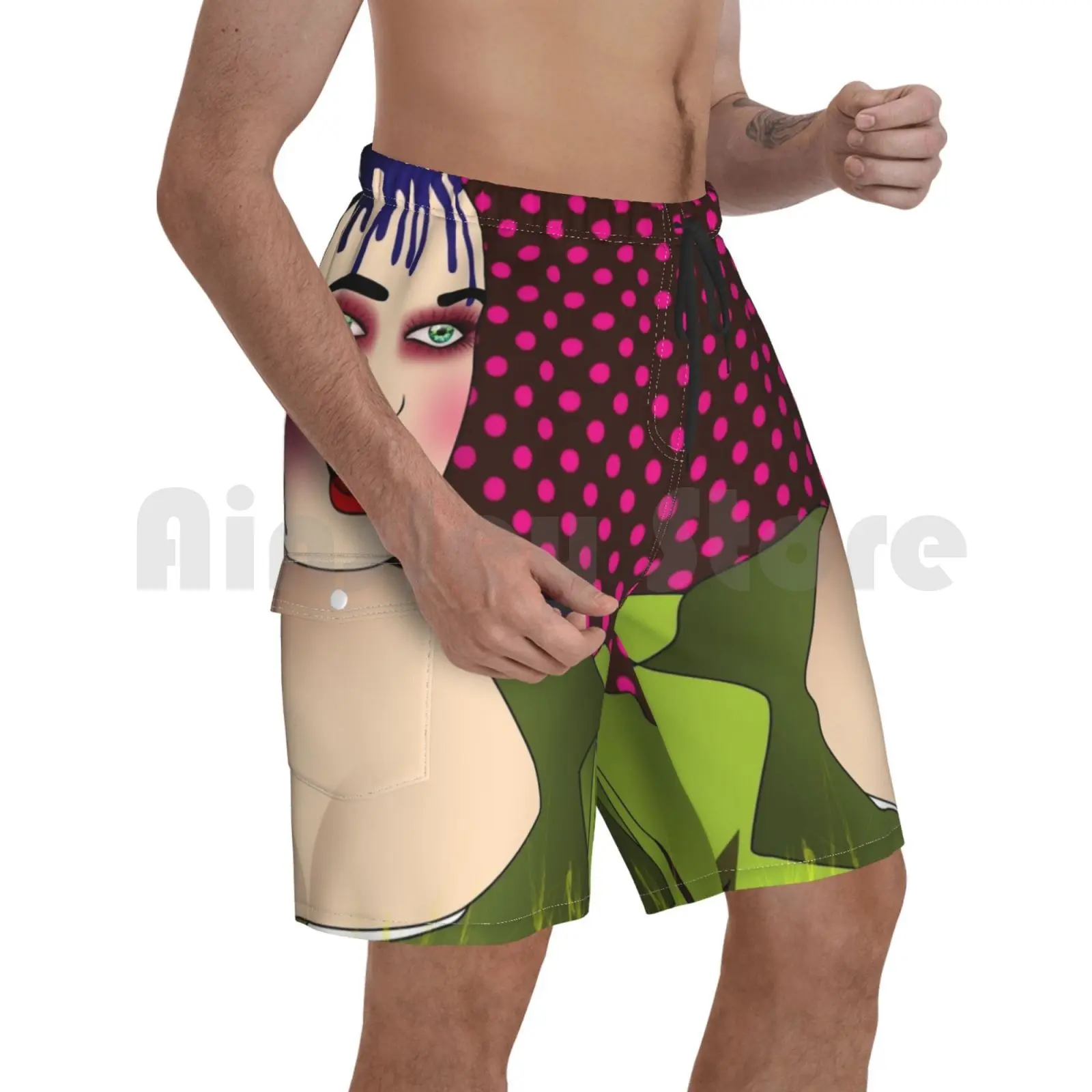 

Пляжные шорты Leigh Bowery, классные Веселые модные шорты известных цветов для мальчиков с комиксами George