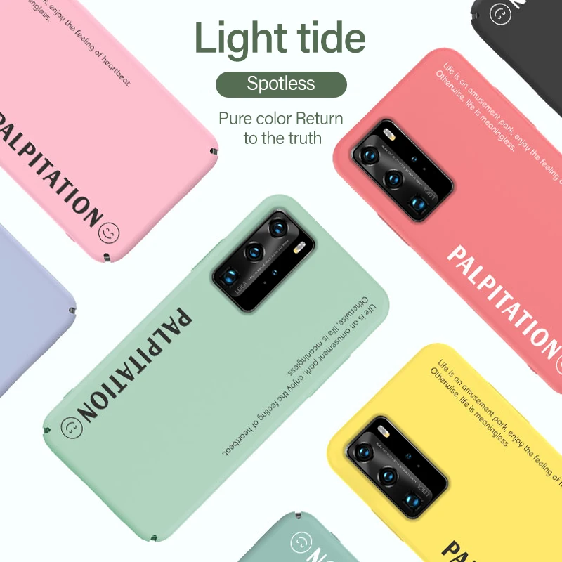 

Ultra-thin Colorful Matte Hard PC Phone Case For Huawei P40 P30 P20 P10 Lite Pro Honor 20 10 Magnetic Stand Cute Frosted Cover