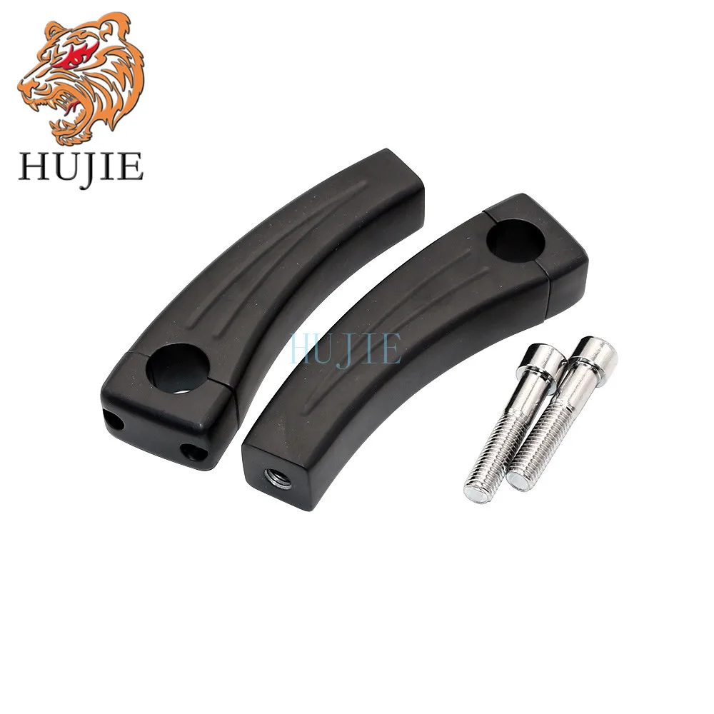

2 New 5.5" inch Black Aluminum Motorcycle Cruiser Handlebar Pullback Risers (25mm Bar)
