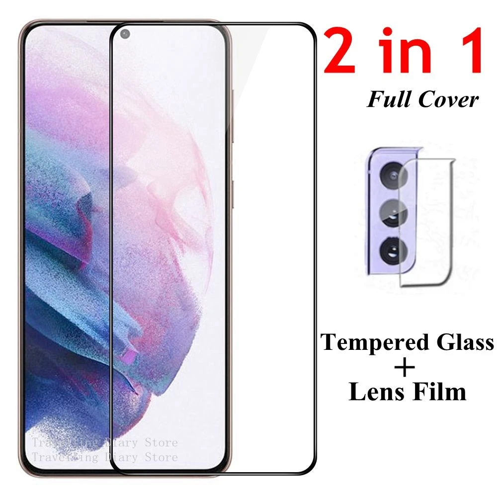

2 in 1 Tempered Glass For Samsung S21 Plus S20 FE Full Cover Screen Protector Film For Samsung Galaxy S21 Plus s21 S20 FE s21s20