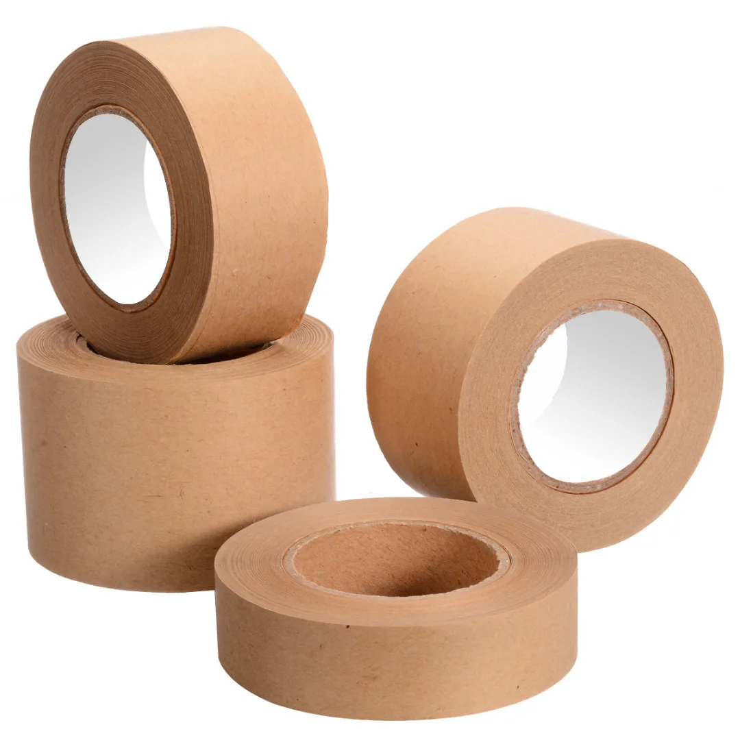 30m Gummed Kraft Paper Tape Sealed Water Activated Carton Bundled Adhesive 4Sizes For Packaging Art Painting