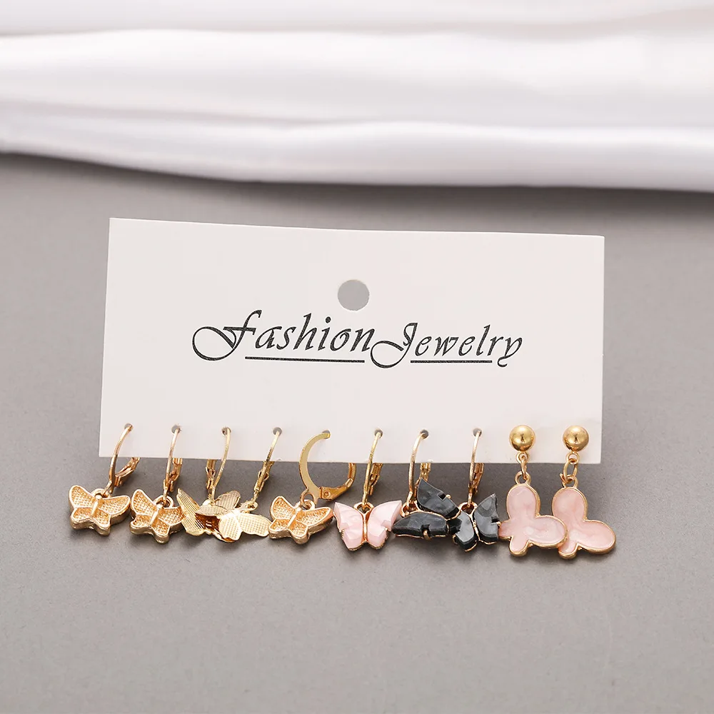 

Fashion Sweet Acrylic Butterfly Pendant Earrings for Women