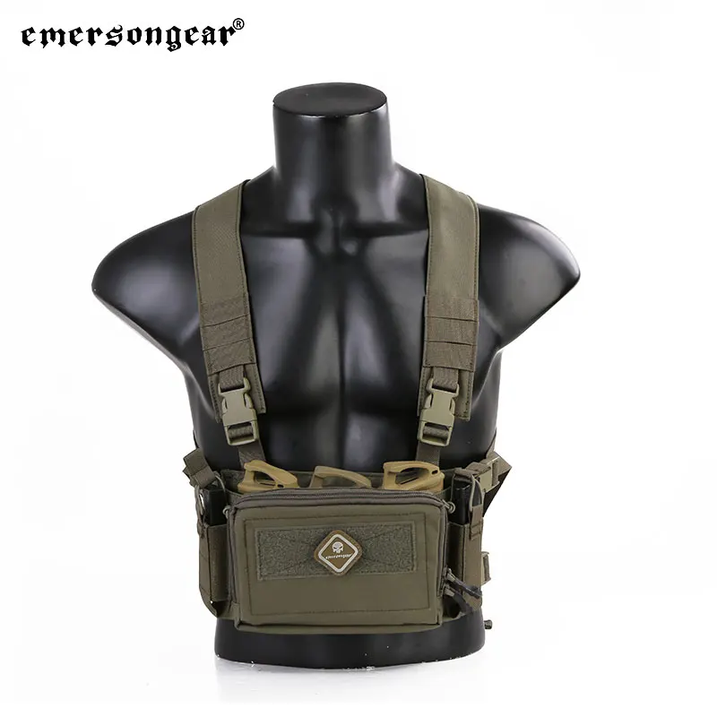 Emersongear Tactical D3CR Micro Chest Rig Modular Adjustable Hunting Vest MOLLE Military Army Protect Airsoft Gear Combat