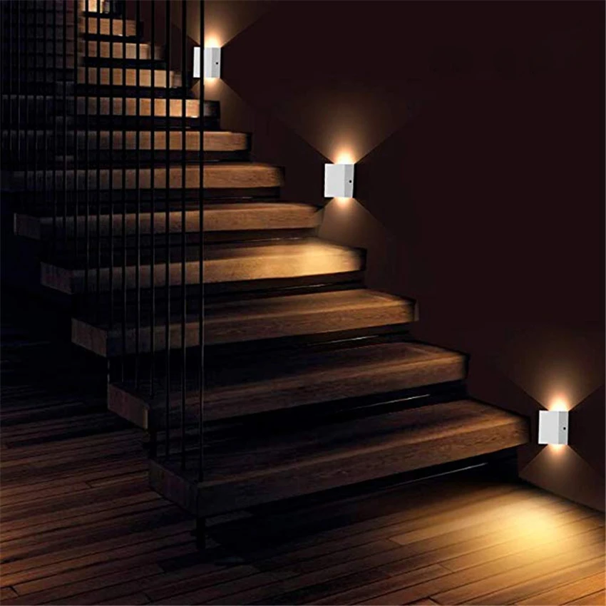 6W светодиодный настенный светильник алюминиевый вверх и вниз бра для гостиной