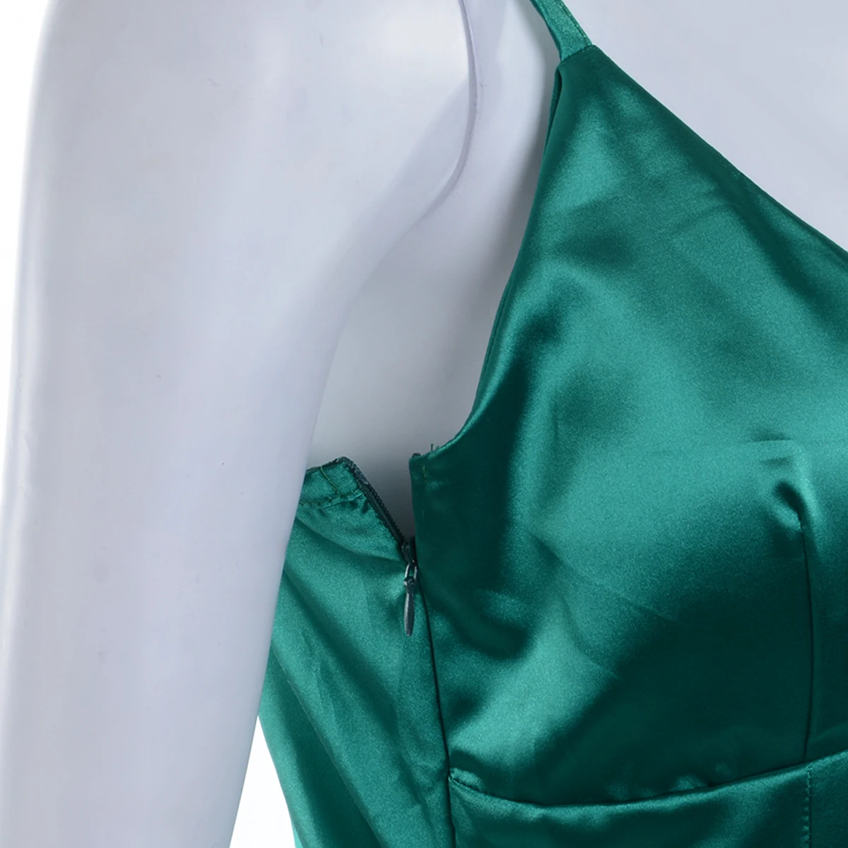 Женское длинное платье в стиле бохо с цветочным принтом летнее зеленое свободное