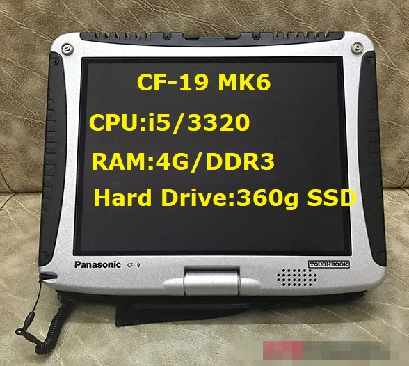 Б/у Panasonic Полностью прочный Toughbook Cf-19 планшет CF19 компьютер MK5 MK6 MK7 MK8 Intel Core i5 4 ГБ/8 ГБ Ram Windows 10 или Win 7 - Цвет: Черный