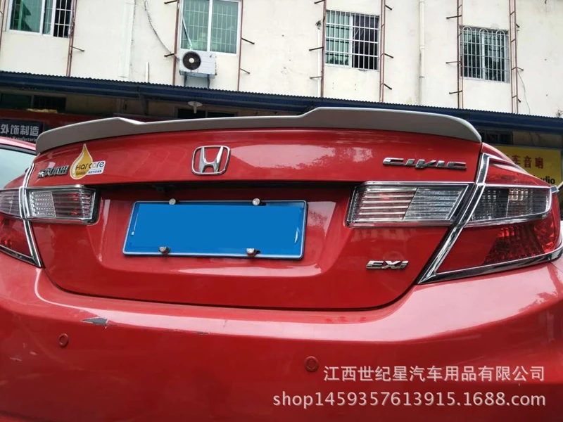 

Высококачественный задний спойлер Неокрашенный из АБС-пластика для Honda Civic 2012, крышка багажника, Стайлинг автомобиля
